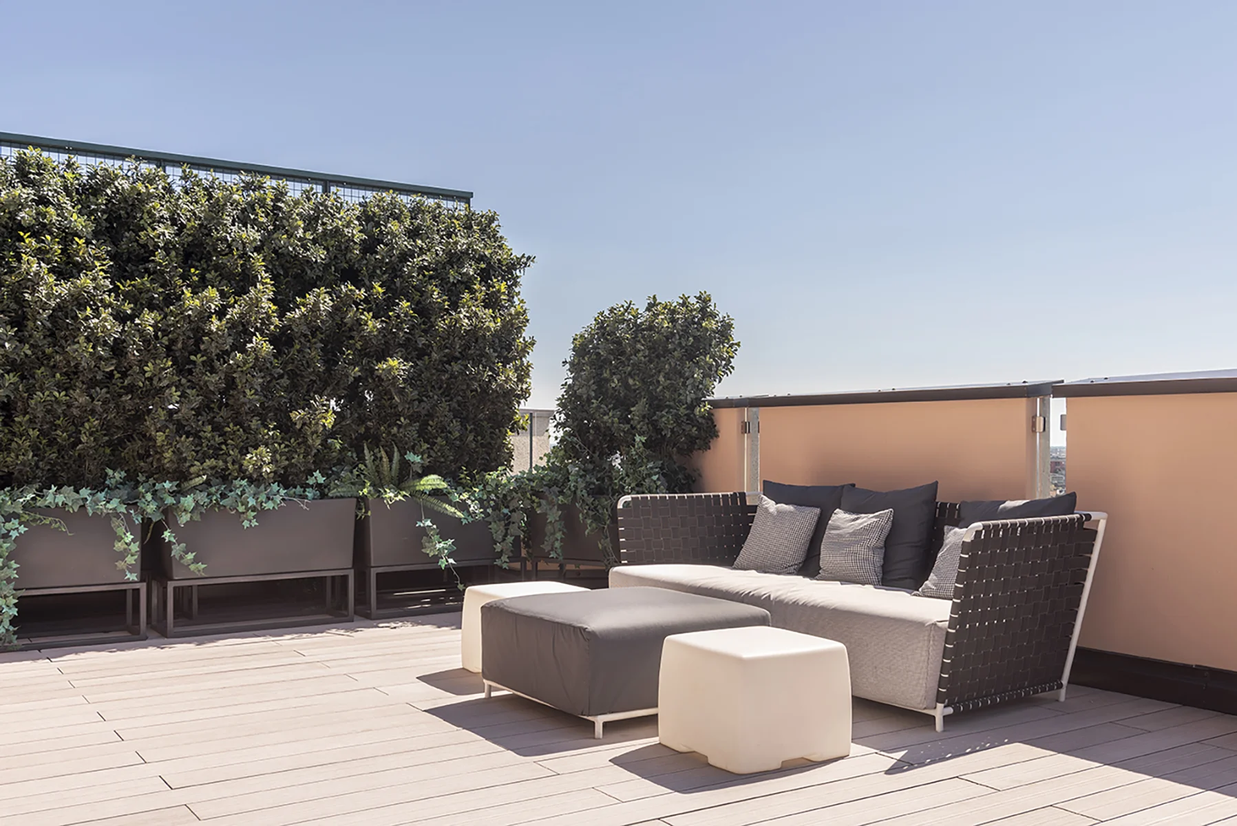 Vista terrazza condominiale Central Tower Milano