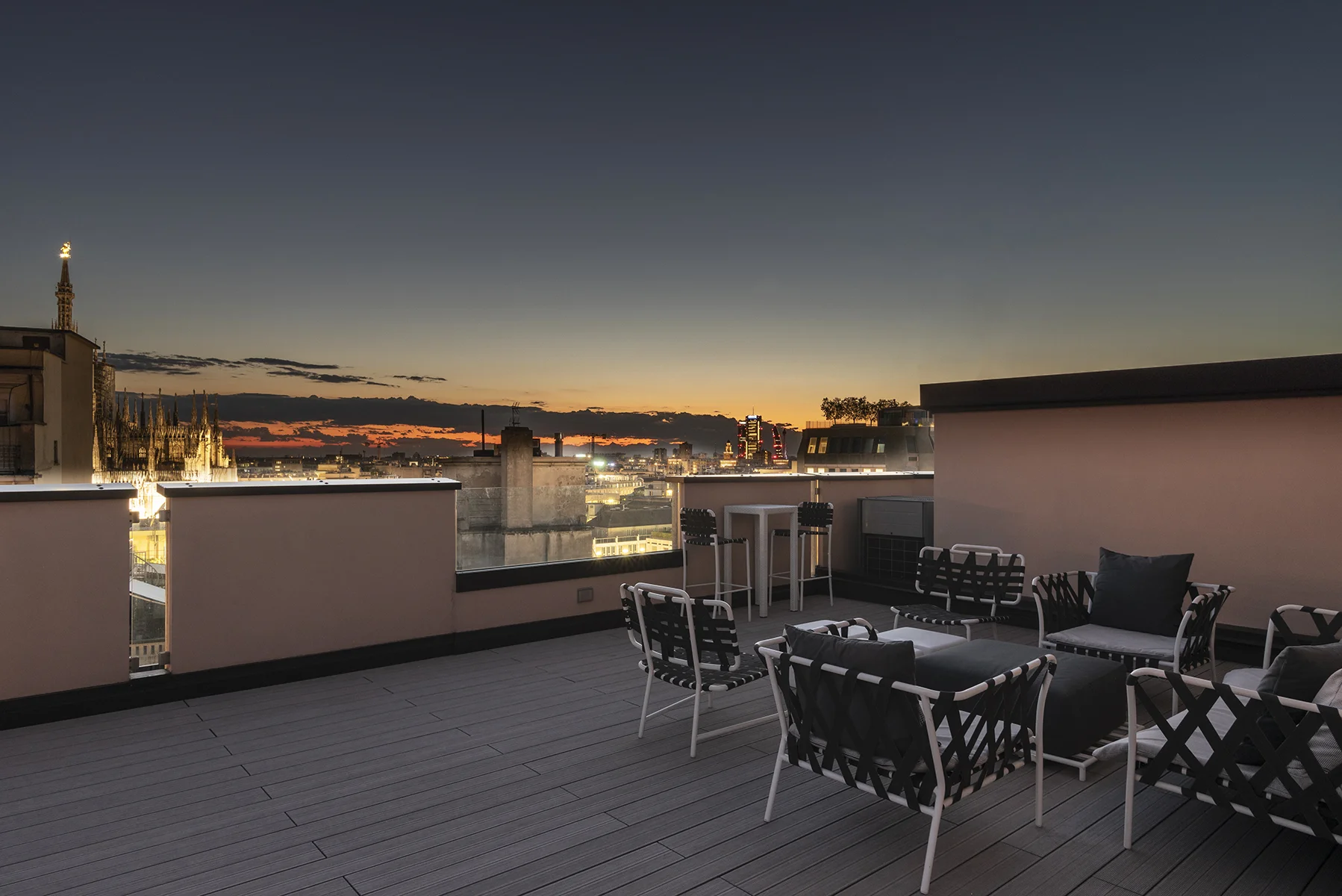 Vista terrazza condominiale Central Tower Milano